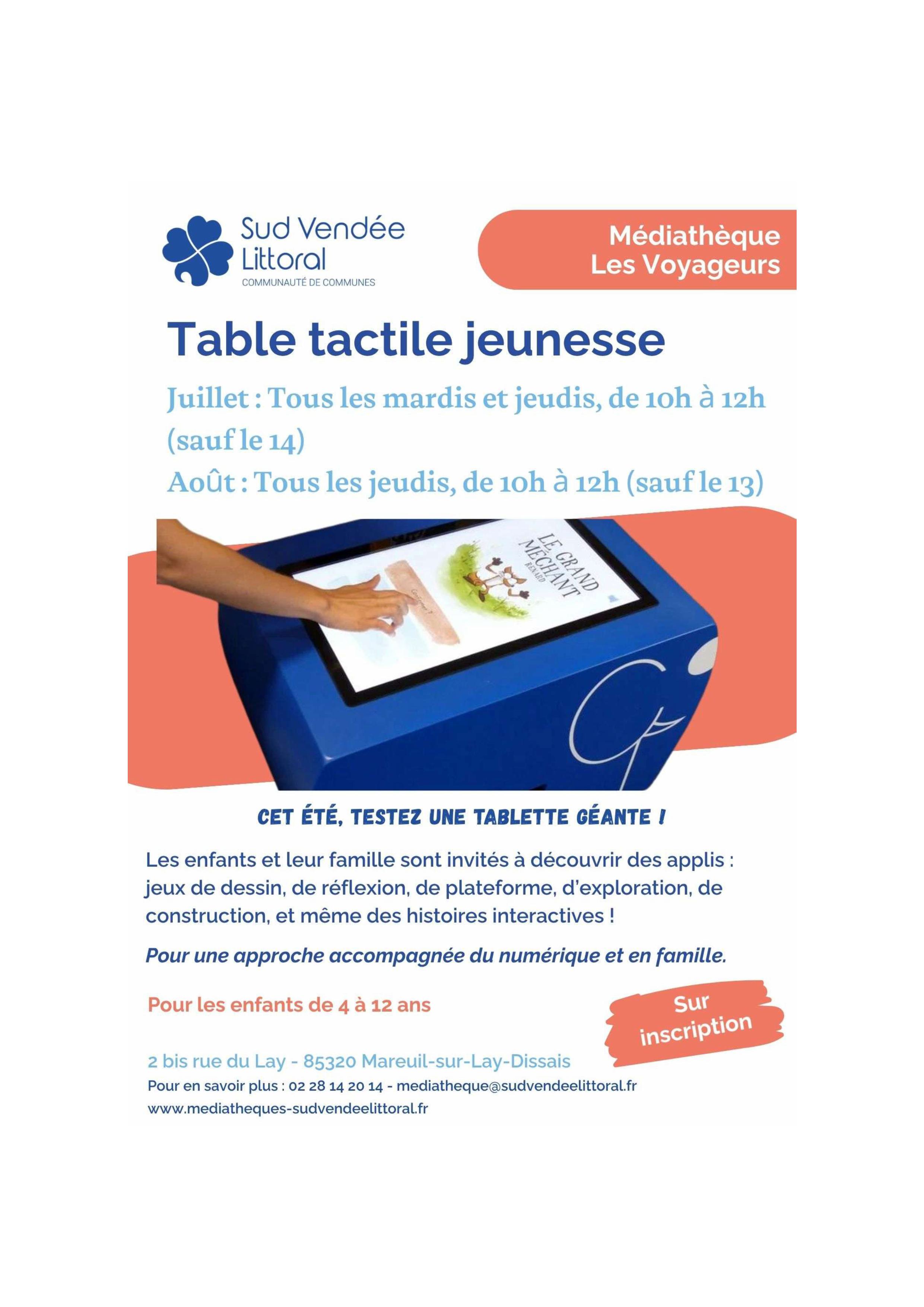 Table tactile jeunesse