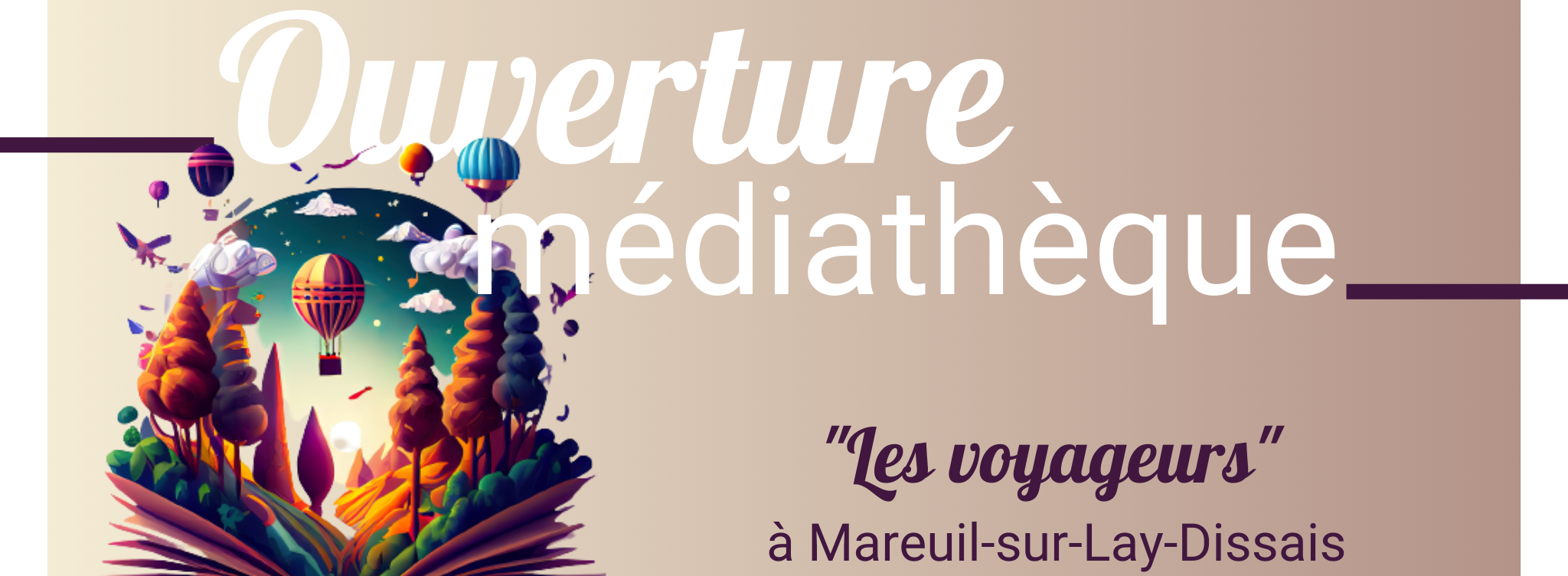 La Médiathèque Les Voyageurs ouvre à Mareuil le 3 juin 2023