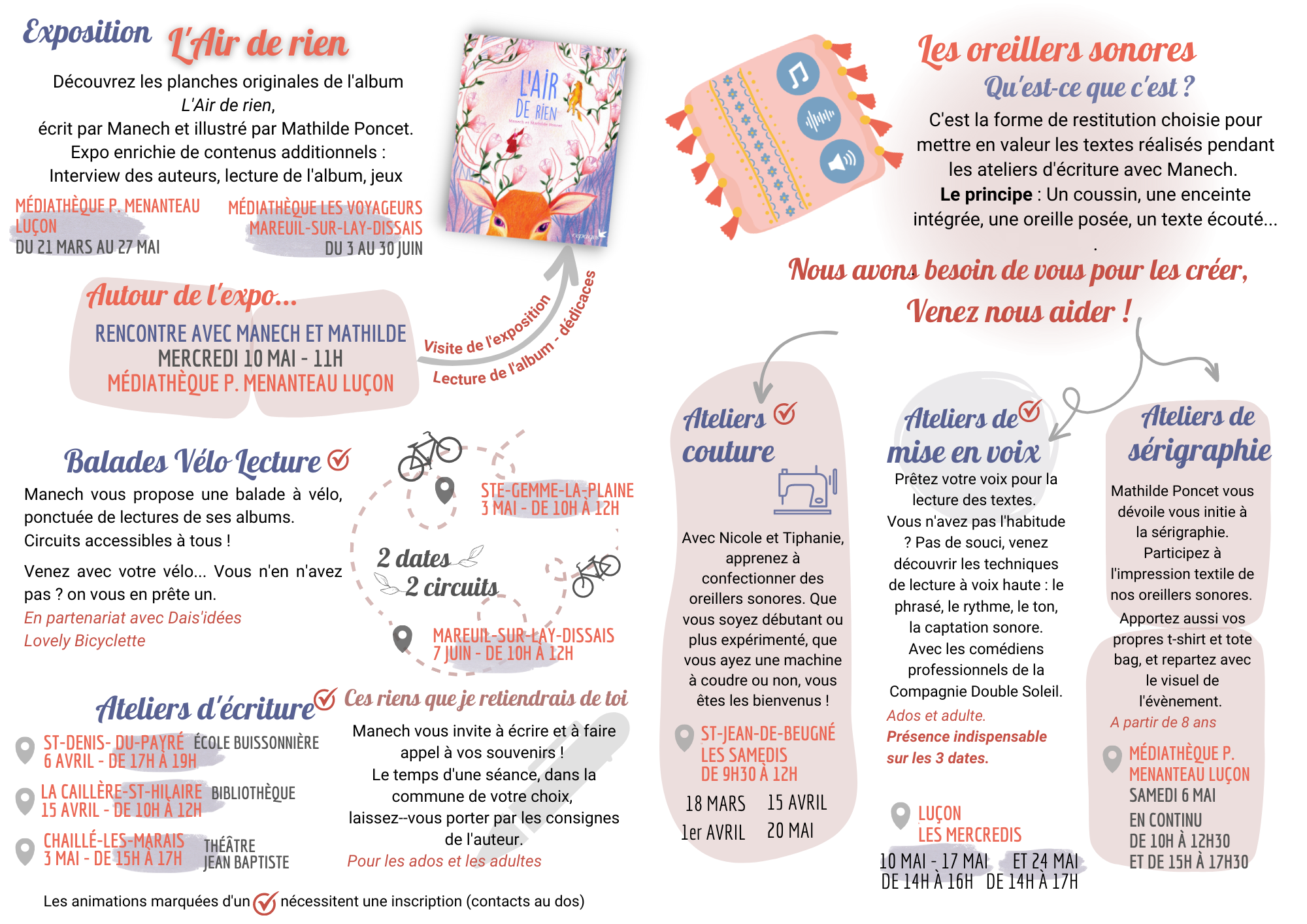 Lien vers les incsriptions aux ateliers
